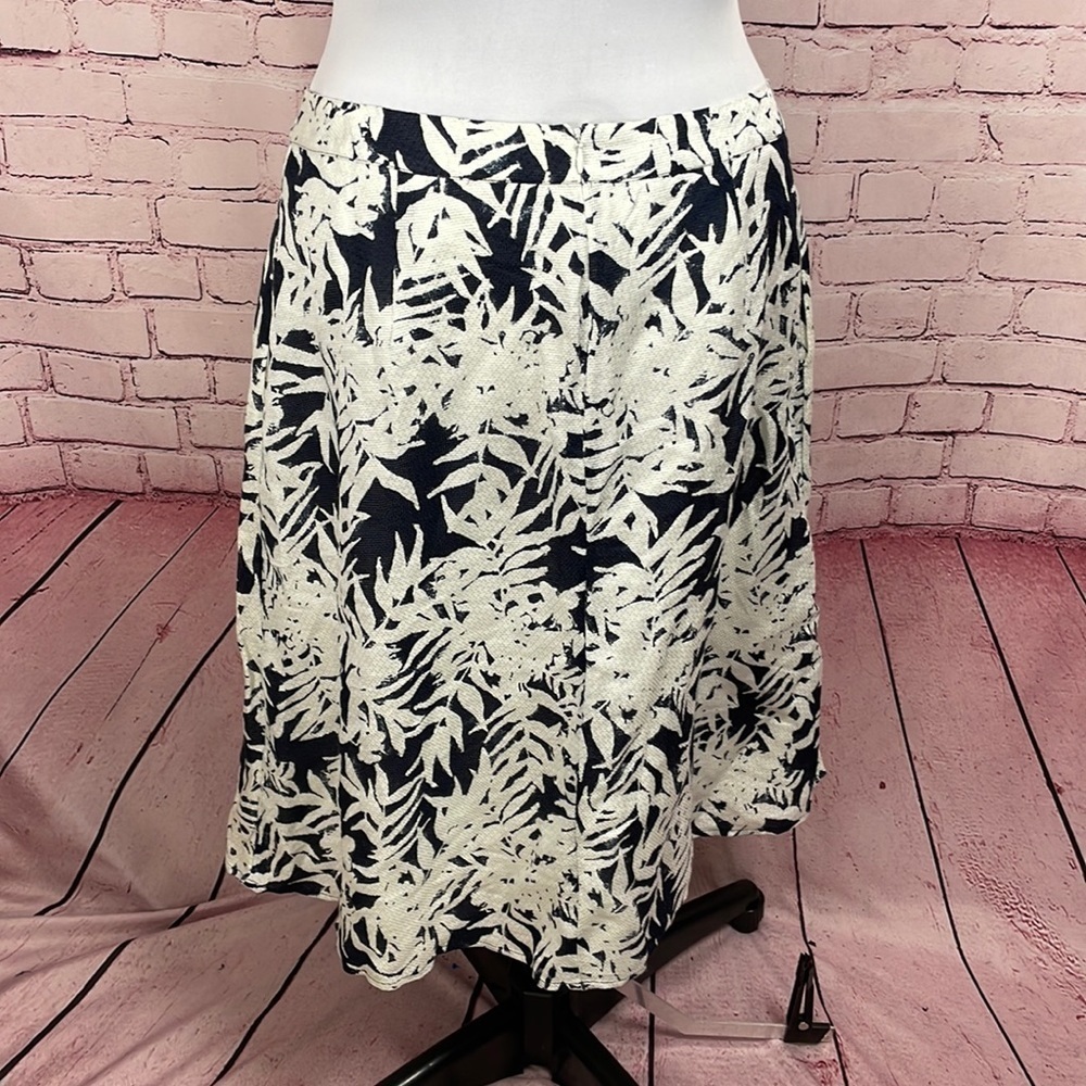 Talbots Linen and Silk Blend Skirt with Pockets Size 16